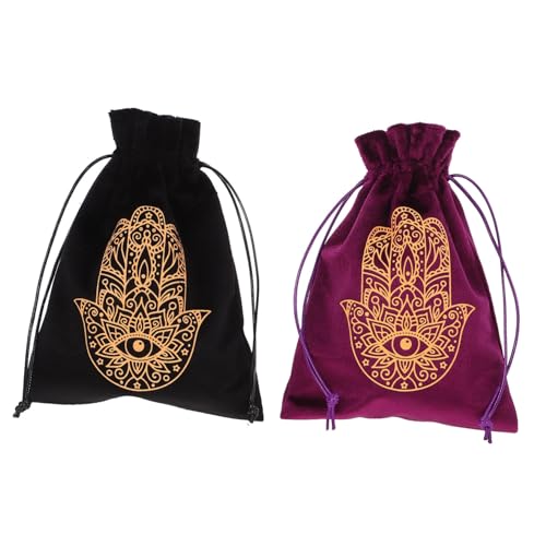 LABRIMP 2St Tarot-Tasche Tarot-Beutel Tarotbeutel mit Kordelzug Würfelfach Taschen bevorzugen karten aufbewahrung tarot zubehör Tasche für kleine Gegenstände Tasche für Tarotkarten Flanell von LABRIMP