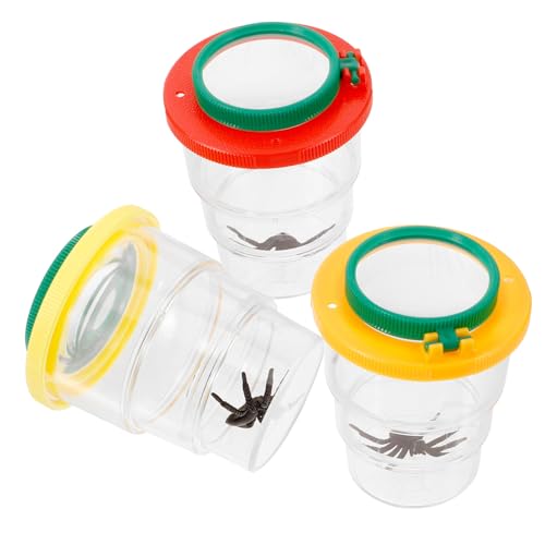 LABRIMP 3 Stück Teiliges Insekten Beobachtungsset mit Integrierter Lupe Transparenter Behälter mit Belüftungslöchern Praktisches Vergrößerungsglas für Naturerkundung und Tierbeobachtung LABRIMP 3 Stück Teiliges Insekten Beobachtungsset mit Integrierter Lupe Transparenter Behälter mit Belüftungslöchern Praktisches Vergrößerungsglas für Naturerkundung und Tierbeobachtung von LABRIMP