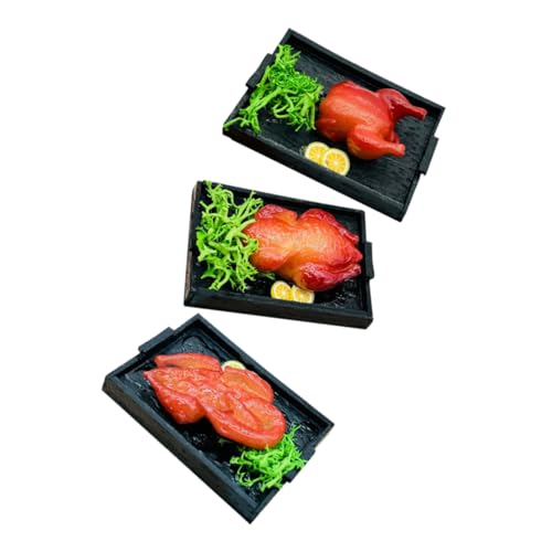 LABRIMP 3 Stück Teiliges Miniatur Dollhouse Essen Set aus Langlebigem Kunststoff mit Detailgetreuem Brathähnchen Gans und Ente Realistische Küchenrequisiten für Puppenhaus DIY und LABRIMP 3 Stück Teiliges Miniatur Dollhouse Essen Set aus Langlebigem Kunststoff mit Detailgetreuem Brathähnchen Gans und Ente Realistische Küchenrequisiten für Puppenhaus DIY und von LABRIMP