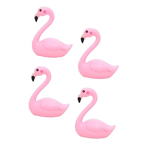 LABRIMP 4 Stück Kuchen Flamingo Dekor buchregal dekoration living room decoration kuchen dekoration wohnzimmerdeko Auto-Flamingo-Dekor Kuchendekorationen Flamingo-Ornament Auto-Ornament von LABRIMP