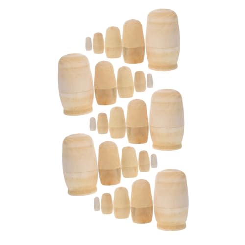 LABRIMP 5 Sätze Unbemalte Russische Puppen aus Holz Schichtige DIY Bastelsets für Kreatives Bemalen Nachhaltige Holzfiguren für Familienprojekte und Wohnungsdekoration LABRIMP 5 Sätze Unbemalte Russische Puppen aus Holz Schichtige DIY Bastelsets für Kreatives Bemalen Nachhaltige Holzfiguren für Familienprojekte und Wohnungsdekoration von LABRIMP