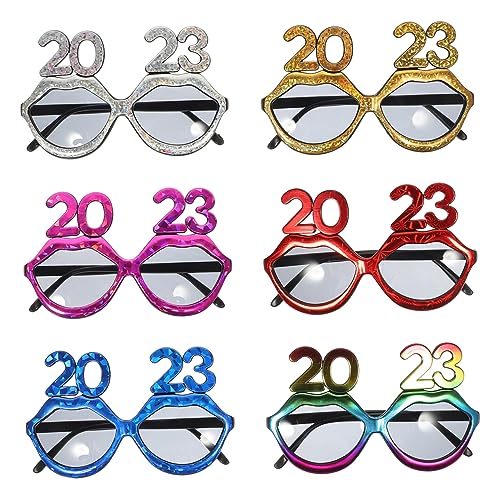 LABRIMP 6St 2023 digitale Brille Neujahrsbrille 2023 Silvesterparty 2023 neu 2023 Brillengestell Sonnenbrille Masse kinderferngläser kinderbrille Brille für erwachsene Foto-Requisiten Stk von LABRIMP