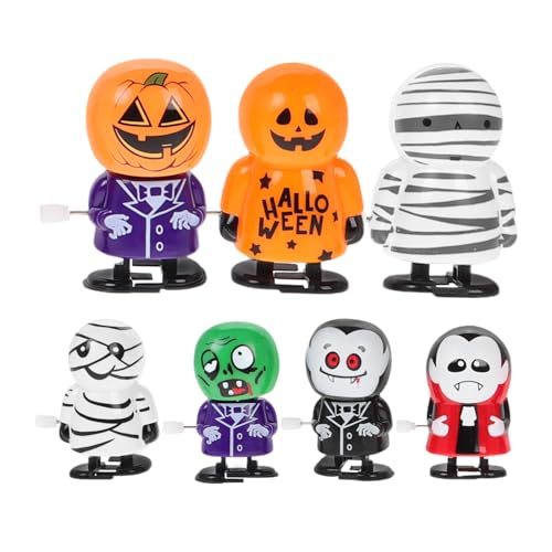 LABRIMP 7 Stück Teiliges Halloween Aufziehspielzeug aus Cartoon Wind Up Toy mit Gruseligen Figuren Wie Kürbis Zombie Vampir und Skelett Sicher und Spaßig für Kindergeburtstag und Partydeko LABRIMP 7 Stück Teiliges Halloween Aufziehspielzeug aus Cartoon Wind Up Toy mit Gruseligen Figuren Wie Kürbis Zombie Vampir und Skelett Sicher und Spaßig für Kindergeburtstag und Partydeko von LABRIMP