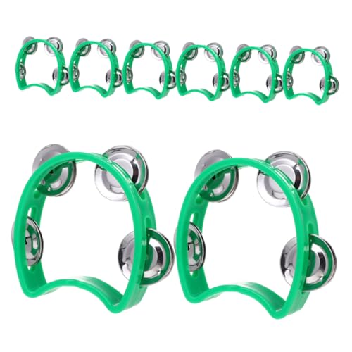 LABRIMP 8 Stück Teiliges Grün Musikinstrument mit Dickem Rahmen und Schellen Handgriff für Vorschule Gruppenaktivitäten Teamwork und Musikalische Früherziehung LABRIMP 8 Stück Teiliges Grün Musikinstrument mit Dickem Rahmen und Schellen Handgriff für Vorschule Gruppenaktivitäten Teamwork und Musikalische Früherziehung von LABRIMP