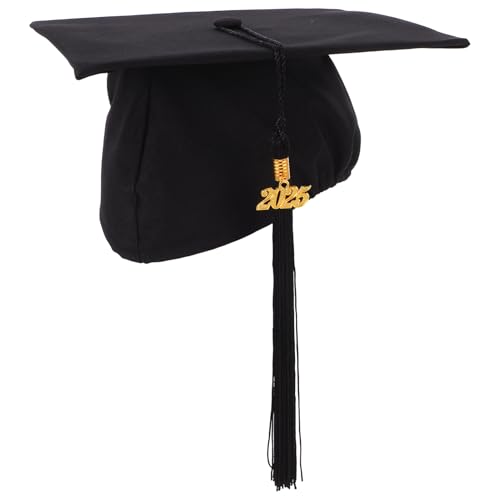 LABRIMP Abiturmütze Abschlusshüte Quastenkappen Graduierungskappen Zubehör Abschlusskappen Dekorationen Für Die Abschlusssaison Abschlusskappen Mit Quasten Suitendekoration Polyester Black von LABRIMP