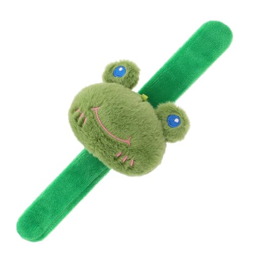 LABRIMP Frosch-Armband spielzeug für kinder frosch spielzeug Frosch Design Kinderparty Plüsch Armband Frosch Mini-Kuscheltiere Halloween-Slap-Armbänder PP Baumwolle Green von LABRIMP