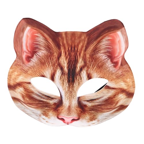 LABRIMP Halloween Katzenmaske Halbgesichts Maske Leicht Bequem Verstellbar Wiederverwendbar Für Kostüm Party Cosplay Tier LABRIMP Halloween Katzenmaske Halbgesichts Maske Leicht Bequem Verstellbar Wiederverwendbar Für Kostüm Party Cosplay Tier von LABRIMP