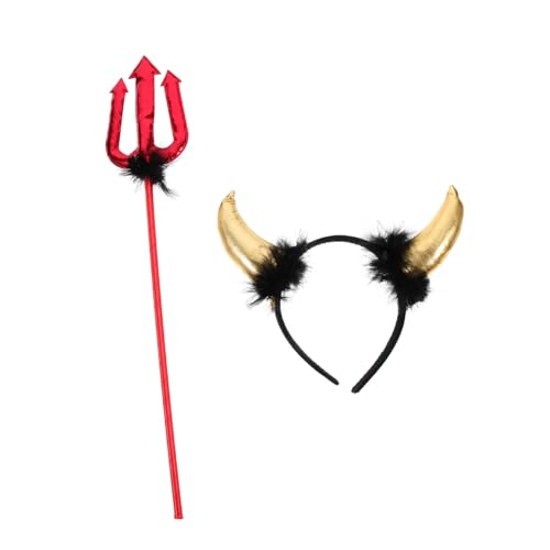 LABRIMP Halloween Teufelshörner Haarreif Kostüm Haarband mit Goldfarbenen Hörnern Devil Cosplay Zubehör für Party Karneval Fasching und Halloween Kostüm LABRIMP Halloween Teufelshörner Haarreif Kostüm Haarband mit Goldfarbenen Hörnern Devil Cosplay Zubehör für Party Karneval Fasching und Halloween Kostüm von LABRIMP