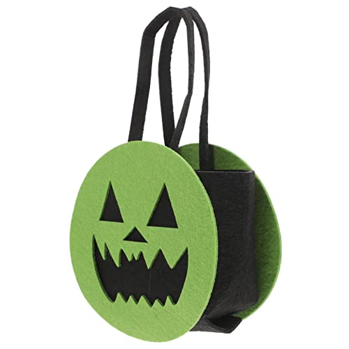 LABRIMP Halloween-süßigkeitsbeutel Taschen Für Halloween-leckerbissen Halloween-goodie-bags Goodie-bags Für Kinder Wiederverwendbarer Leckerbissen-eimer Halloween-handtasche Vlies Green von LABRIMP