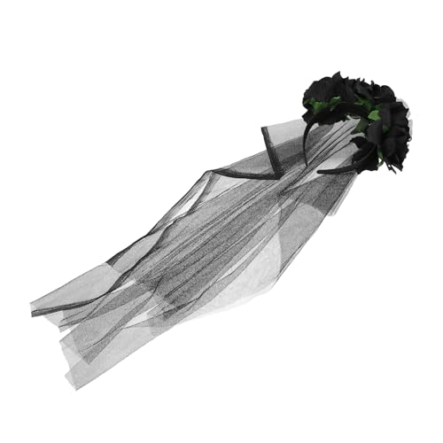 LABRIMP Künstliche Rose Haarband Accessoire Halloween Mesh Schleier Kopfschmuck Stirnband Halloween Gothic Blumen Stirnband Kopfschmuck Floral Schleier LABRIMP Künstliche Rose Haarband Accessoire Halloween Mesh Schleier Kopfschmuck Stirnband Halloween Gothic Blumen Stirnband Kopfschmuck Floral Schleier von LABRIMP