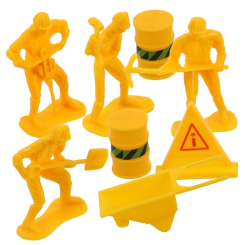 LABRIMP Miniatur Baustellen Dekorationsfiguren Teilig Baustellenarbeiter Modelle aus Kunststoff für Kuchen Sandtisch und Schreibtisch Kreative Baustellen Szene LABRIMP Miniatur Baustellen Dekorationsfiguren Teilig Baustellenarbeiter Modelle aus Kunststoff für Kuchen Sandtisch und Schreibtisch Kreative Baustellen Szene von LABRIMP