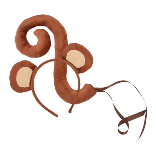 LABRIMP Monkey Kostüm Set mit Weichem Stirnband und Leichtes Affenohren Accessoire für Party Cosplay Karneval Tierkostüm Bequemes Stoffmaterial Realistische Dschungel Verkleidung LABRIMP Monkey Kostüm Set mit Weichem Stirnband und Leichtes Affenohren Accessoire für Party Cosplay Karneval Tierkostüm Bequemes Stoffmaterial Realistische Dschungel Verkleidung von LABRIMP