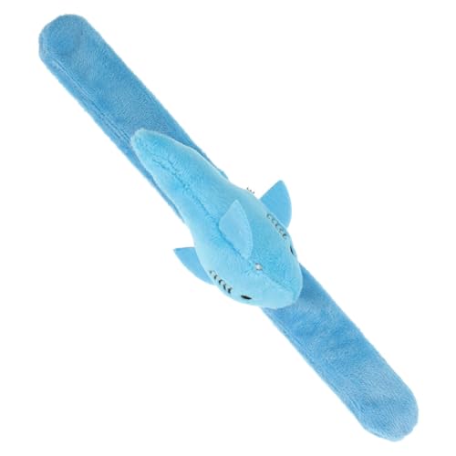 LABRIMP Plüschring Spielzeug für Kinder kinderspielzeug Kinder spielsachen Party-Zubehör Hai-Snap-Armreif Die Armband Dekoration Plüsch-Schnapparmbänder Tier-Slap- pp Baumwolle Blue von LABRIMP