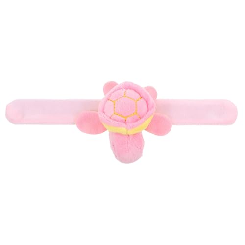 LABRIMP Plüschring Süßes Schnapparmband Schildkröten-gastgeschenke Animal-Slap-Armband Kuscheltier-armbänder Plüsch-Slap-Armband Slap-armbänder Mit Meerestieren Rosa Pp Baumwolle von LABRIMP