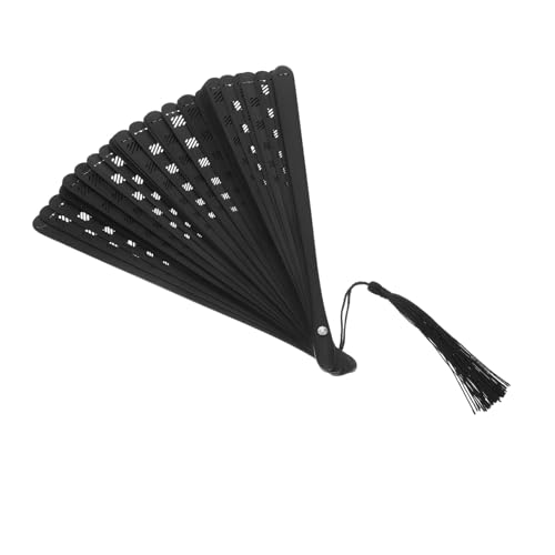 LABRIMP Schwarzer Faltbarer Holz handfächer Kunstvoll Handgefertigt mit Filigranem Hohlmuster Japanisch chinesisches Vintage design für Tanz Hochzeit Chinesische Themenveranstaltungen und LABRIMP Schwarzer Faltbarer Holz handfächer Kunstvoll Handgefertigt mit Filigranem Hohlmuster Japanisch chinesisches Vintage design für Tanz Hochzeit Chinesische Themenveranstaltungen und von LABRIMP