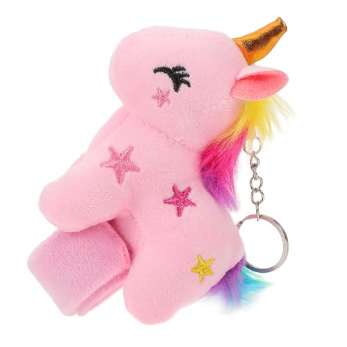 LABRIMP Slap-armband Interaktive Spielzeugfigur Einhorn-schnapparmband Gefülltes Einhorn-spielzeug Tiere-slap- Schlagarmband Kuscheltiere Feiertags-slap-spielzeug Armbänder Plüsch Rosa von LABRIMP