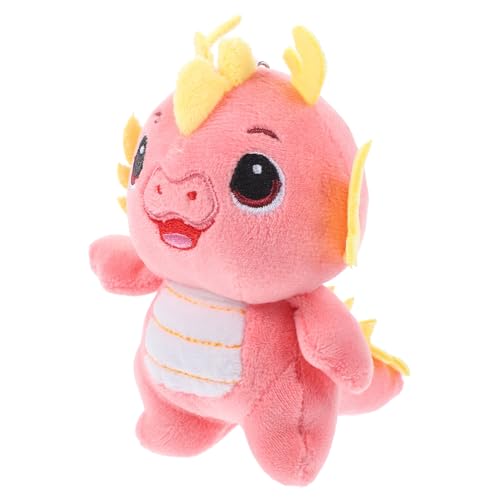 LABRIMP abc wickeltasche säckchen China Drachen Anhänger päckchen Plüschpuppen-Schlüsselanhänger ausgestopftes Drachenspielzeug Drache Schlüsselanhänger ausgestopfter Drache Baumwolle Rosa von LABRIMP