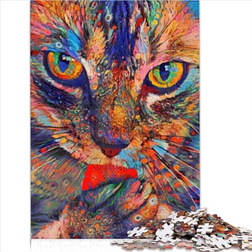 Abstrakte Katze 1000 Teile Puzzle für Erwachsene und Jugendliche ab 12 Jahren 1000 Teile (75 x 50 cm) von LACOXA