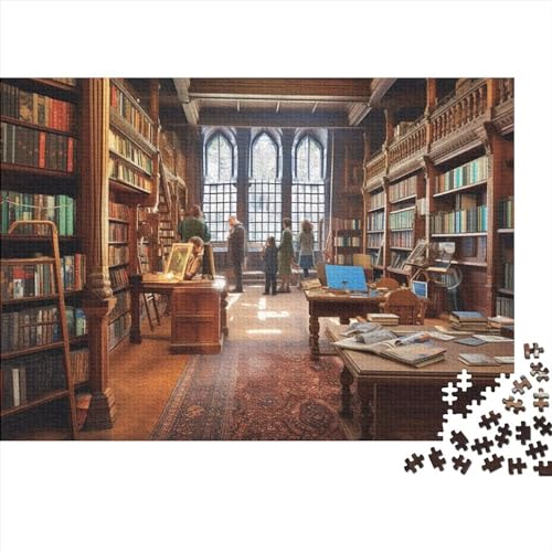 Bibliothek 1000 Teile für Erwachsene, lustiges Puzzle, Bildungsspiel, Spielzeug, Intellektuelles Spiel, Stressabbau, Heimdekoration, 1000 Teile (75 x 50 cm) von LACOXA