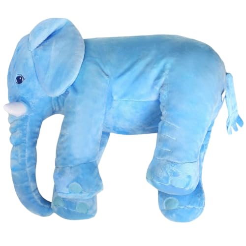 LADAMI Kissen, Lagerungskissen, Stillkissen, Elefantenkissen, Kissen für Schwangere, Seitenschläferkissen Elefant, Kuschelkissen, Kuscheltier XXL Plüschtier, Stofftier, Schmusekissen,60cm von LADAMI