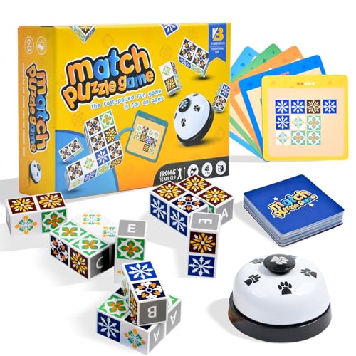 LADVATKIN Hölzerne Matching Game Puzzle Spiele, Shape Pattern Block Brain Game 2.0 mit Glocke für Family Night, Match Puzzles Building Cubes Toy Board Games für Kinder und Erwachsene LADVATKIN Hölzerne Matching Game Puzzle Spiele, Shape Pattern Block Brain Game 2.0 mit Glocke für Family Night, Match Puzzles Building Cubes Toy Board Games für Kinder und Erwachsene von LADVATKIN