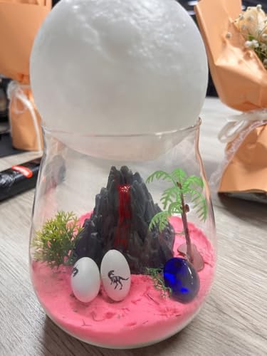 Dinosaurier Terrarium Set, Dinosaurier Spielzeug für Kinder mit Mondlampen-Malset, Geschenk für Junge im Alter von 4, 5, 6, 7, 8-12 Jahren, Dinosaur Bastelset Geburtstagsgeschenk von LADYSONS