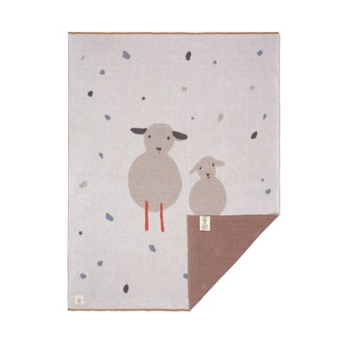 LÄSSIG Babydecke gestrickt Tiny Farmer Sheep 80 x 100 cm von LÄSSIG