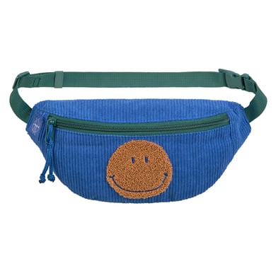 LÄSSIG Mini Bauchtasche Cord Little Gang - Smile, Blau von LÄSSIG