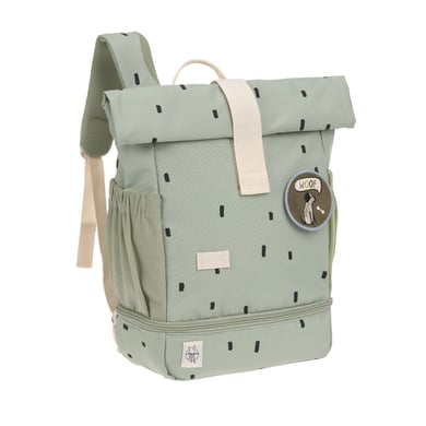 LÄSSIG Mini Rolltop Backpack Happy Prints light olive von LÄSSIG