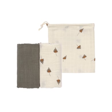 LÄSSIG Mulltücher M 2er Pack taupe 60 x 60 cm von LÄSSIG