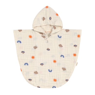 LÄSSIG Musselin Badeponcho Blossom nature beige von LÄSSIG