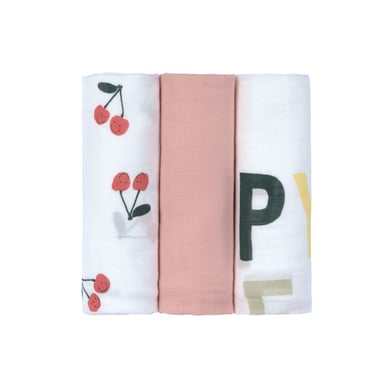 LÄSSIG Swaddle L Happy Fruits Cherry von LÄSSIG