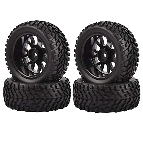 LAFEINA 1:10 Rally Car 75mm Tires and Wheel Set for 1/10 Tamiya HSP HPI Kyosho RC On Road Car Parts von LAFEINA