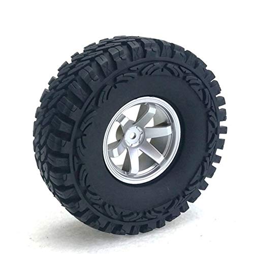 LAFEINA 114 mm Gummireifen und Kunststoffrad-Set für 1:10 RC Rock Crawler SCX10 90046 D90 D110 TF2 TRX-4 von LAFEINA