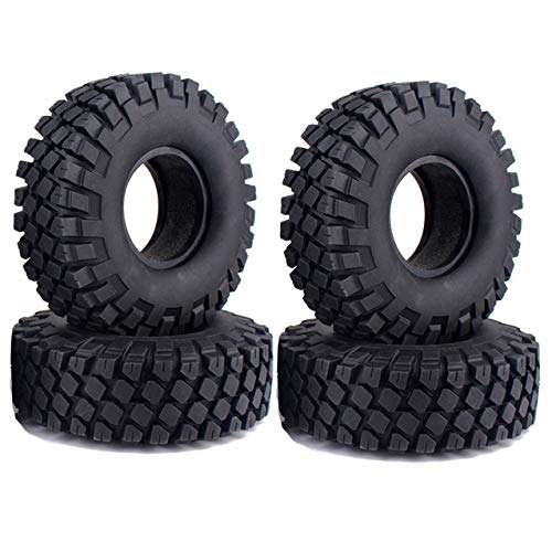 LAFEINA 4 Stück 114 mm RC Crawler Reifen Gummi 1,9 Zoll Reifen für 1:10 RC Rock Crawler Auto Axial SCX10 D90 Traxxas TRX-4 von LAFEINA