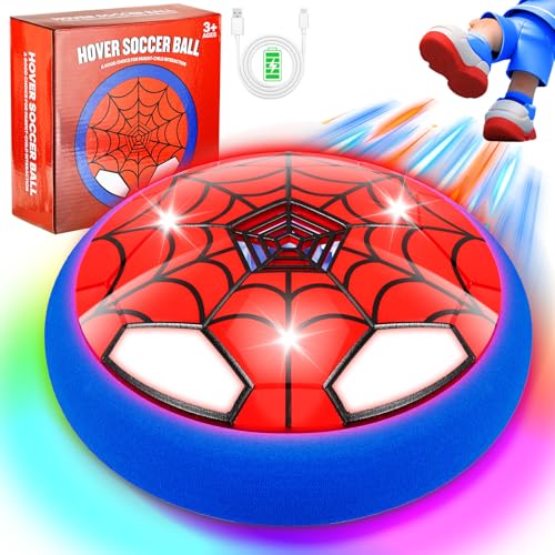 LAIBUY Fussball Kinder Spielzeug ab 3 Jahre Junge, Spider USB Air Power Fußball, LED Hover Ball Spiele,Indoor/Outdoor Fußball Geschenke für 3 4 5 6 7 8 9 10 11 12 Jungs Jungen Mädchen von LAIBUY