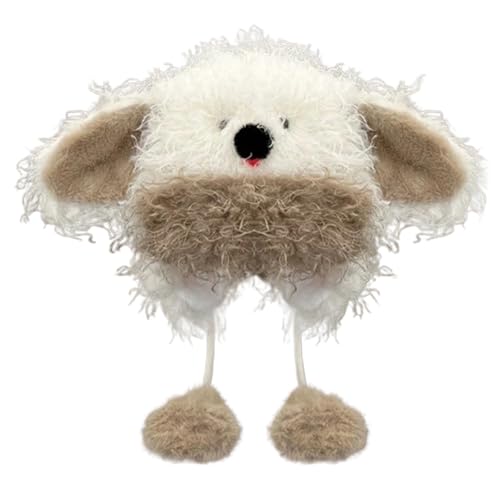LAIOUSN Übergroßer Welpenhut mit Ohren und Pompons, Skifahren, pelzig, mit Kapuze, Cartoon-Foto-Requisiten, Outdoor-Kopfwickel für Halloween, Cartoon-Hüte für Erwachsene LAIOUSN Übergroßer Welpenhut mit Ohren und Pompons, Skifahren, pelzig, mit Kapuze, Cartoon-Foto-Requisiten, Outdoor-Kopfwickel für Halloween, Cartoon-Hüte für Erwachsene von LAIOUSN