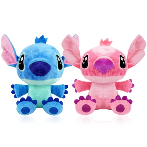 LAKIND Plüsch Stofftier 20CM,Rosa+Blau Puppe Plüschpuppe,Kawaii Plüschfigur,Kuscheltier,Cartoon Plüschtier für Spielzeug Geschenk für Kinder Mädchen Jungen von LAKIND