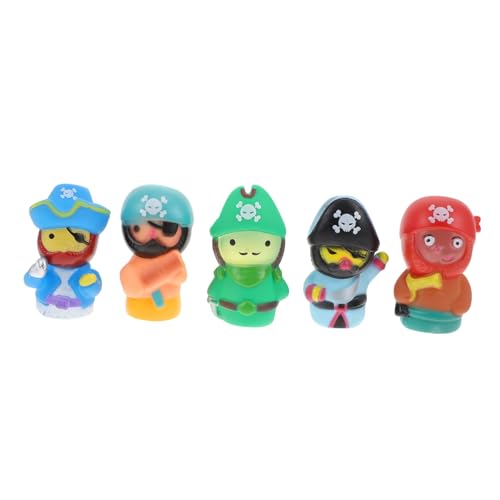 1 Satz Piratenfigur Mini-Spielzeug Babyanzüge Fingerspielzeug Für Piraten Pädagogisches Kinderspielzeug Spielzeug Für Babypuppen Puppenspielsets Handpuppen Für Babys Vinyl LALADEFIEE von LALADEFIEE