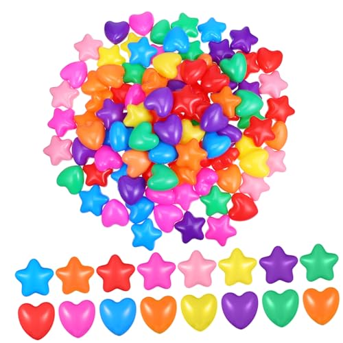 200 STK Meeresball Kinder-Pit-Bälle geformt herzförmige Schwimmspielzeuge Ballon Pool Toys for Party Spielzeug für Kinder Spielschwimmspielzeug sternförmige Ozeanbälle Plastik LALADEFIEE von LALADEFIEE