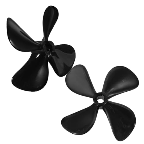 LALADEFIEE 1 Paar Vierblattpropeller Rc-bootsteile Und Zubehör Seilwerfer-Propeller Kleiner Bootspropeller Propeller Für Rc-Boote Bootsluftschraube Mit Stange Plastikpropeller Black STK von LALADEFIEE