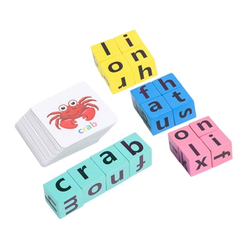 LALADEFIEE 1 Satz Frühe Lernspiele Kreuzworträtsel Buchstaben-lernblöcke Alphabet-buchstabierspiele Für Kinder Aktivitäten Zum Lernen Von Buchstaben Passendes Buchstabenspiel Ahorn von LALADEFIEE