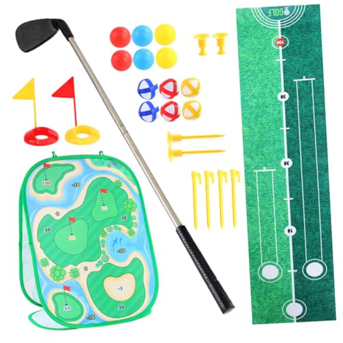 LALADEFIEE 1 Satz Golfspielmatte Kinderspielzeug Kindergolf Golfspielset Für Kleinkinder Spielzeug-golfschläger Golfspielzeug Golfspiel-spielset Outdoor-Spielzeug Für Babys Golfruten Metall von LALADEFIEE