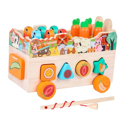 LALADEFIEE 1 Satz Holzbausteine Kinderspielzeug Kleinkind Puzzle Kinderpuzzles Kinderspielzeug Puzzle Lernspielzeug Kinder Holzspielzeug Holzsortierung Stapelblöcke Kinder von LALADEFIEE