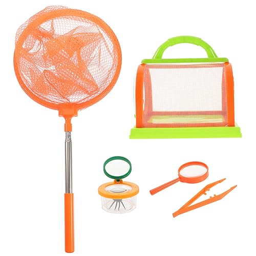 LALADEFIEE 1 Satz Insektenbeobachtungsset Kinderkoffer Terrarium-kit Vakuum Kinderanzug Bausatz Insektenfänger-kit Für Kinder Werkzeuge Für Kleinkinder Kit Für Kinder 3-5 Käfig Stoff Orange von LALADEFIEE