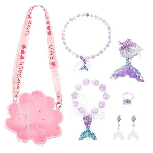 LALADEFIEE 1 Satz Kleinkind-Mädchen- armbänder für Kinder geschenkset Kinder kindergeburtstags mitgebsel Schmuckset für Kleinkinder Dekorative Halskette für Kinder Plastik von LALADEFIEE