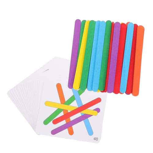 LALADEFIEE 1 Satz Logik-Stick Geburtstagsgeschenk Kinderspielzeug holzspielzeug Pädagogisches Spielzeug für Kinder Kleinkindspielzeug Stöcke zum Basteln Mini-Bastelstäbe Holzleisten Papier von LALADEFIEE