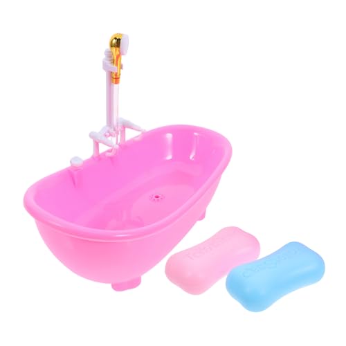 LALADEFIEE 1 Satz Mini-badespielzeug Badezimmer So Tun, Als Würde Man Spielzeug Spielen Miniatur-badewannensitz Lustiges Badewannengeschenk Mini-badewannen-Requisiten Miniaturmöbel Abs Rosa von LALADEFIEE