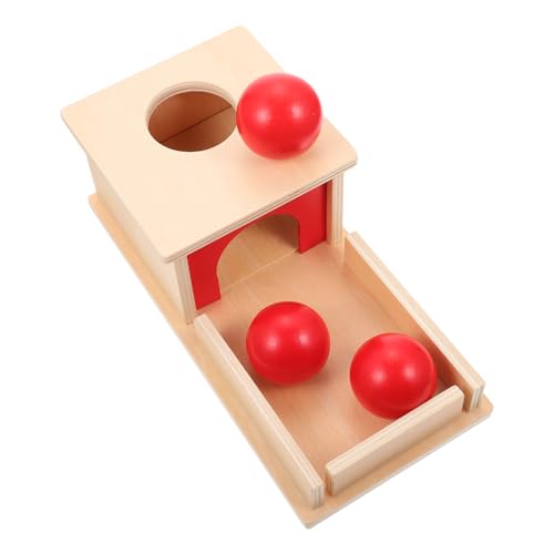 LALADEFIEE 1 Satz Montessori Lehrmittel Spielzeug für Kinder -Objekt-Permanenz Sportspielzeug Kinder holzspielzeug Toys Kinderspielzeug aus Holz Eltern-Kind-Spielzeug hölzern rot von LALADEFIEE