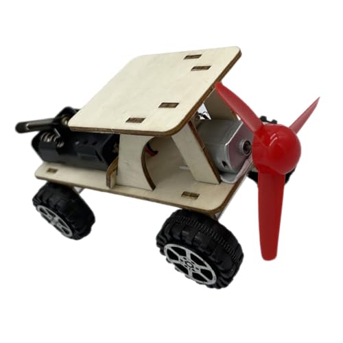 LALADEFIEE 1 Satz Offroad-Automodell Windkraft Auto Modell DIY Spielzeug experimentieren Experimentierschränke Auto Lernspielzeug Lehrhilfe DIY-Auto-Wissenschaftsprojekt Metall Komponenten von LALADEFIEE